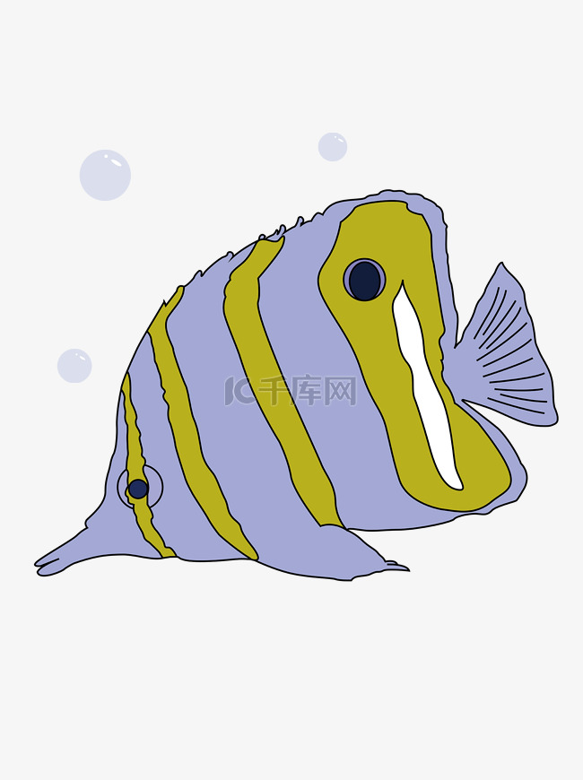 动物鱼简约手绘彩色