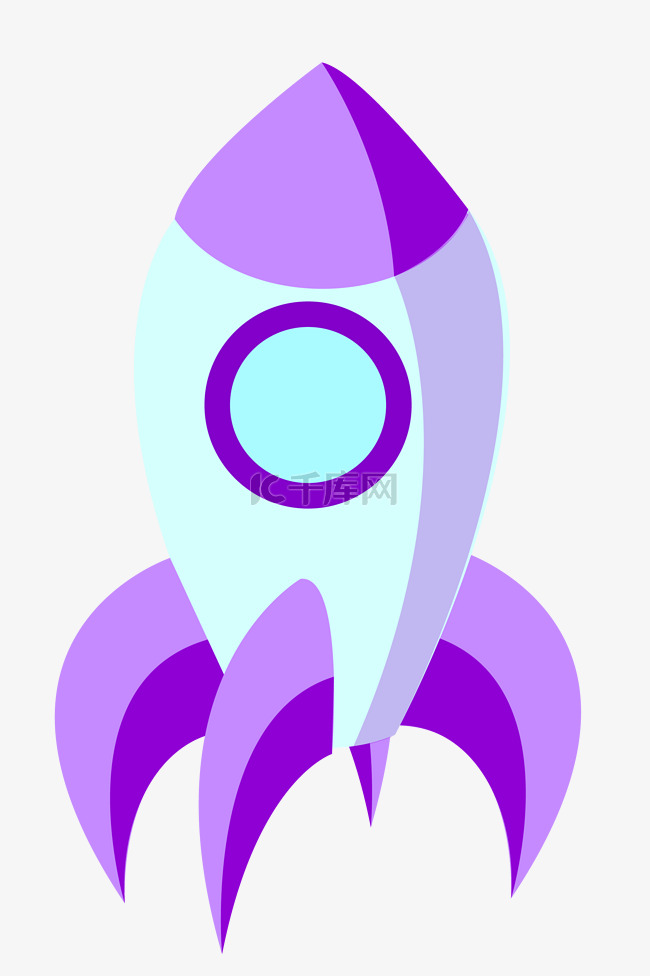 紫色航天火箭