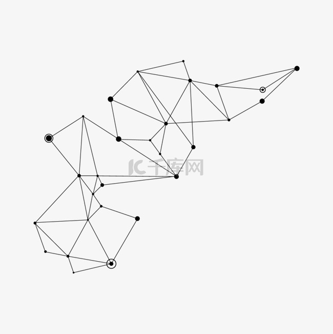 矢量科技点线装饰图案