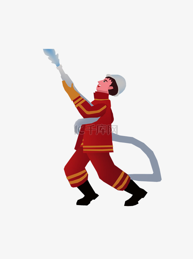 红色作业消防员