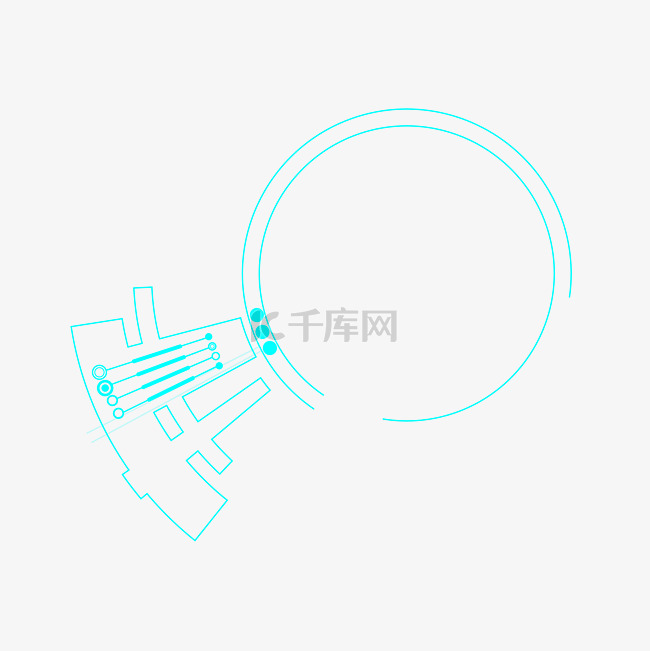 科技感线条圆点图案