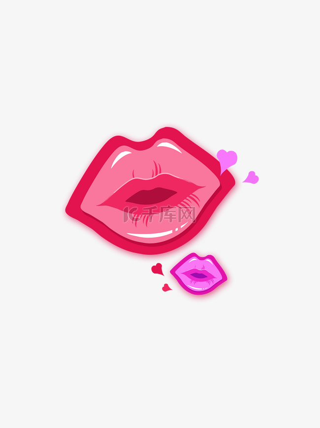 波普风之性感嘴唇KISS抽象彩