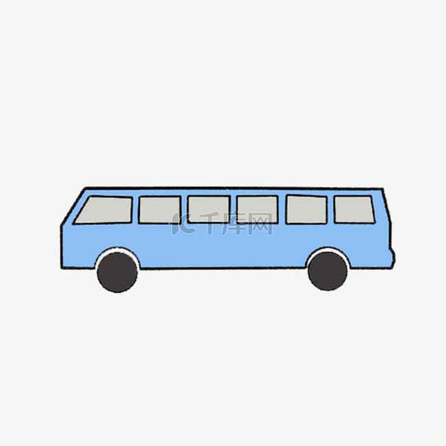 蓝色大巴车