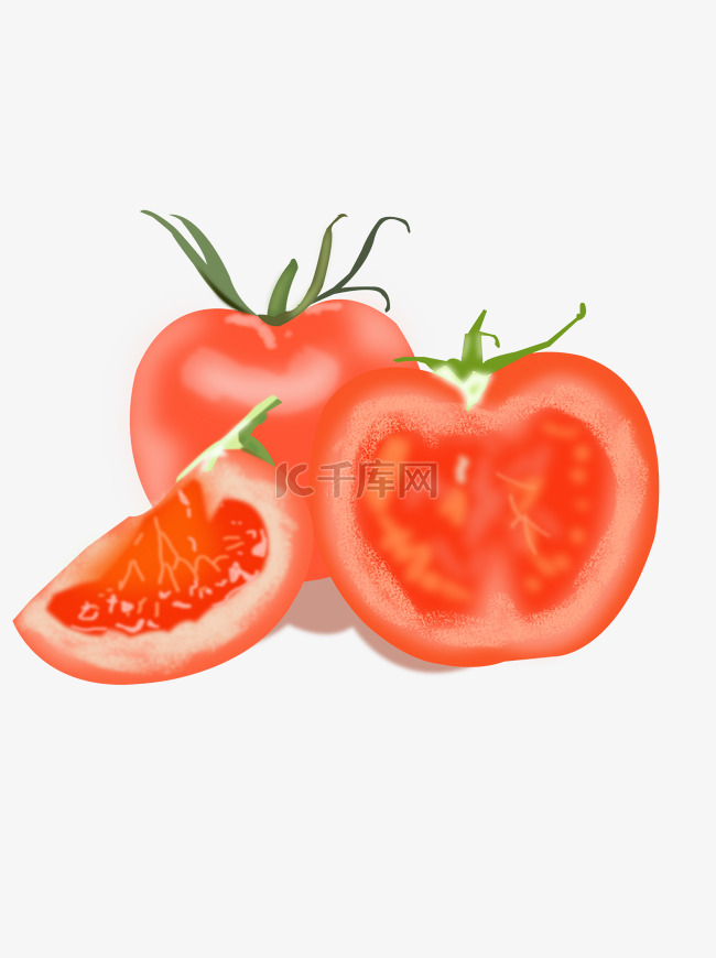 鼠绘番茄蔬菜元素设计