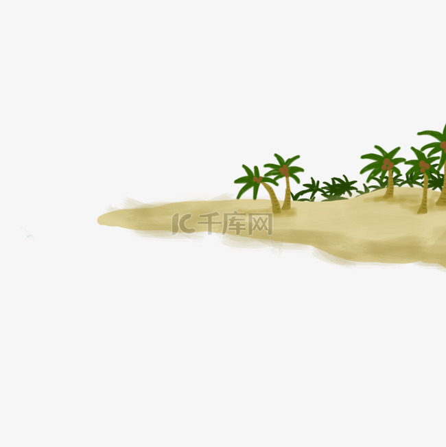 春天海边沙滩度假浅滩岛屿椰子树