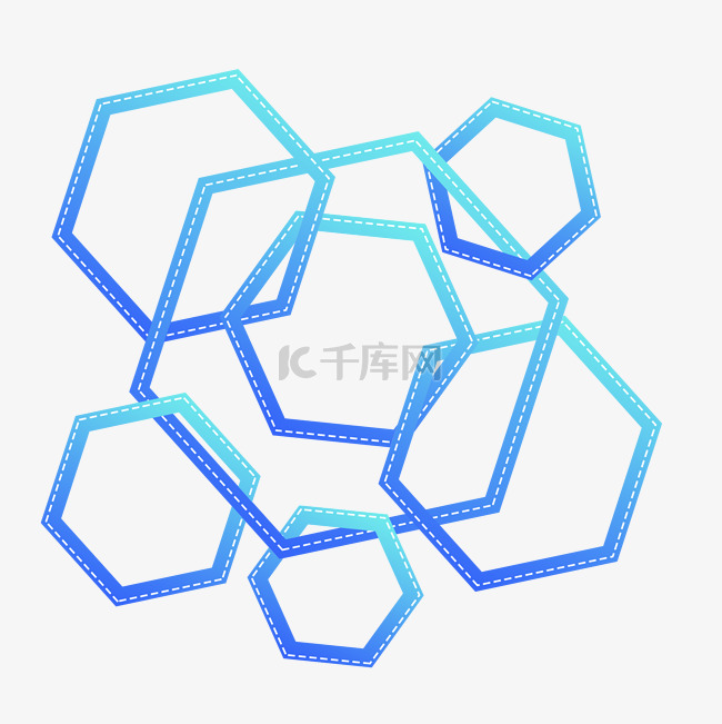 创意蓝色不规则图形