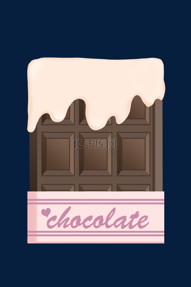 手绘巧克力糖果插画