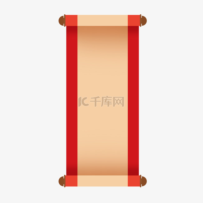 手绘新年中国风立体卷轴
