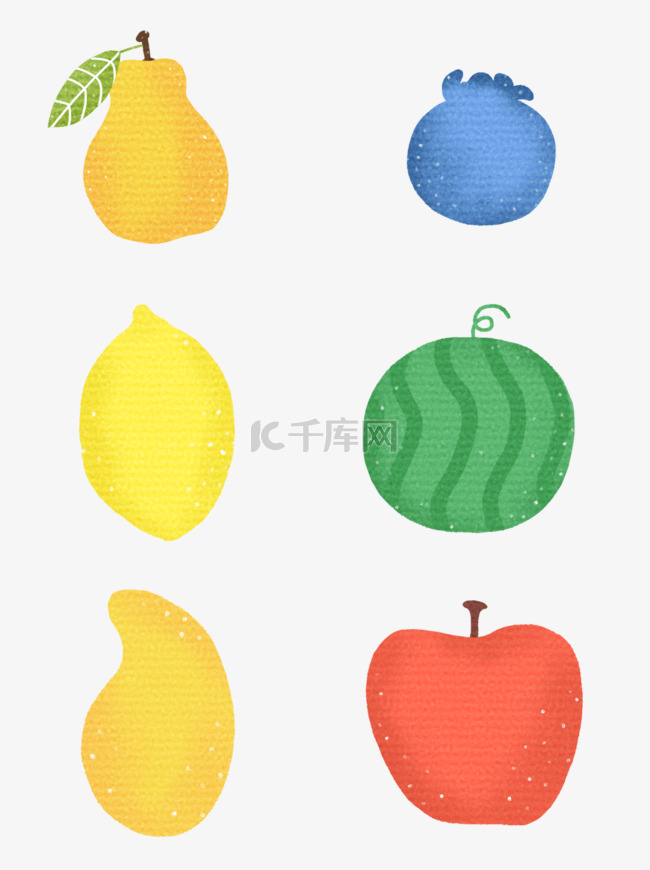 手绘可爱简约水果装饰印刷图案素