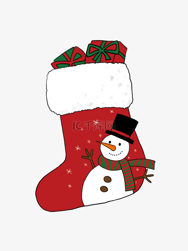圣诞节雪人圣诞袜
