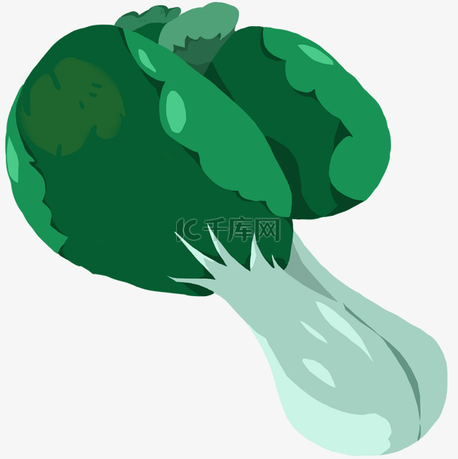 水彩风格绿色青菜