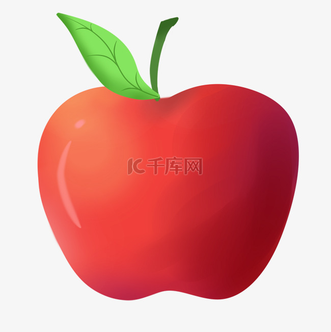 手绘一个完整的苹果