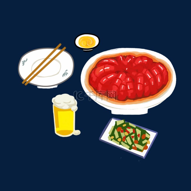 中华传统美食之食日小龙虾主题