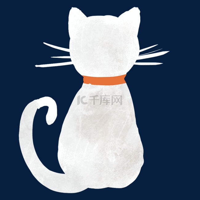 灰色创意小猫元素