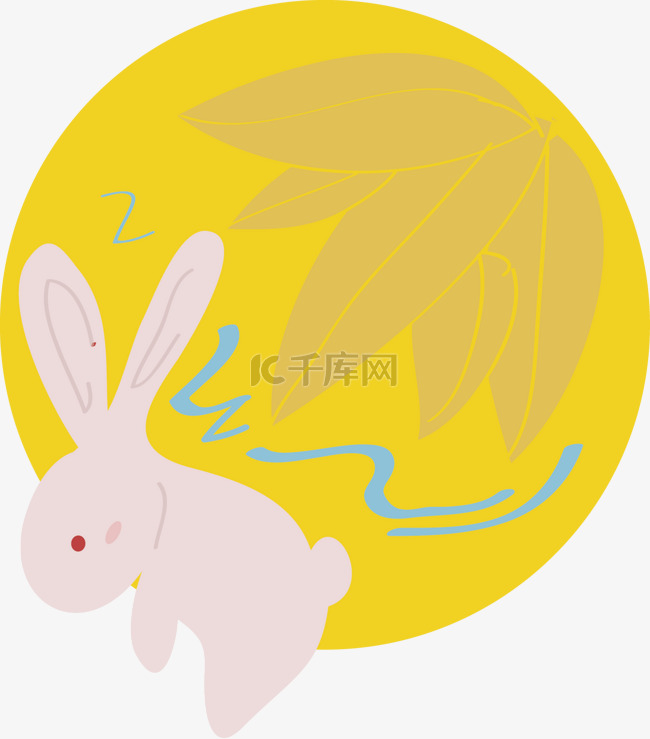 中秋节兔子与月亮