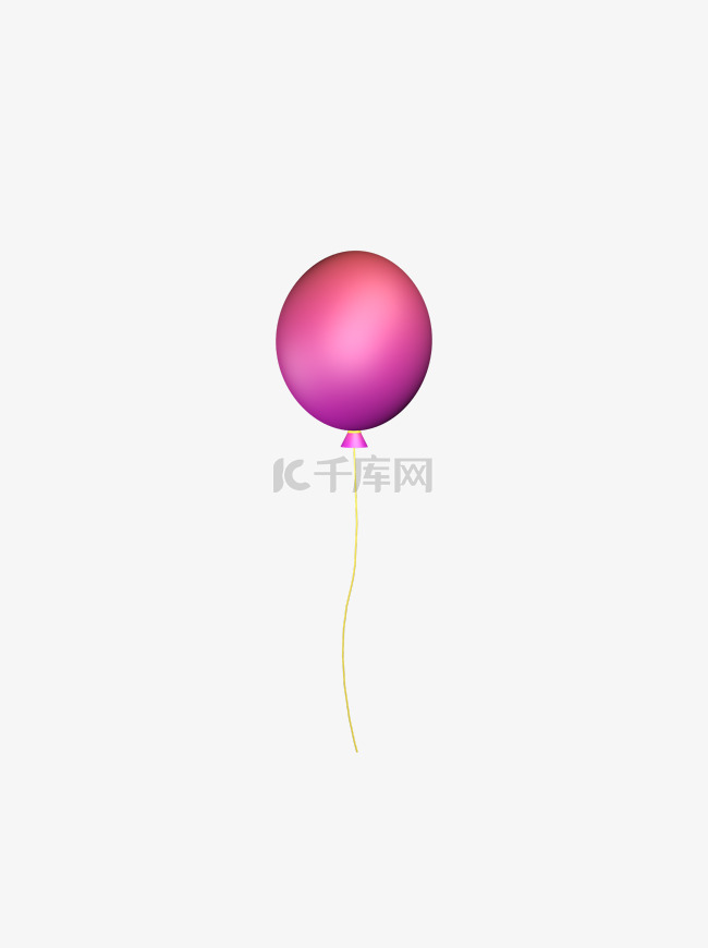 C4D气球渐变气球气球元素粉紫