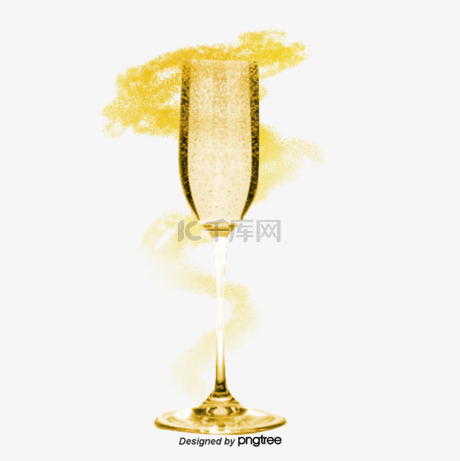 金色创意粉末香槟材料