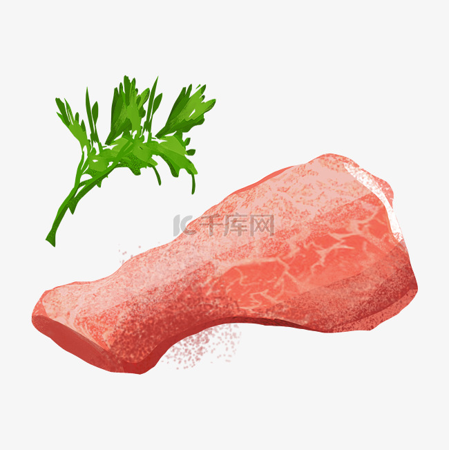 肉类鸡腿食物插画