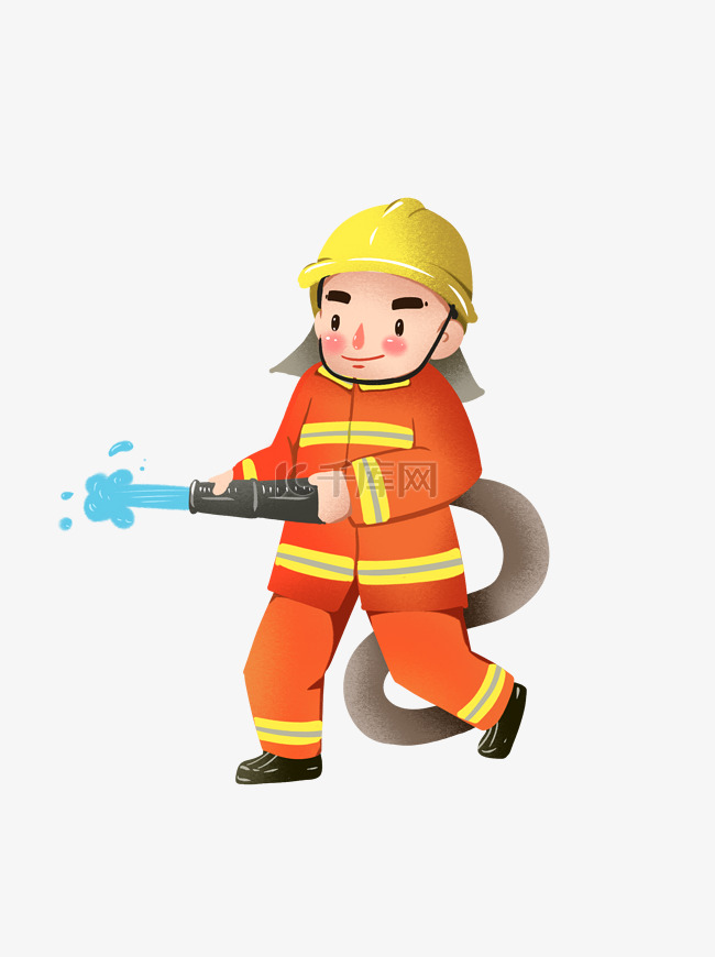 消防员安全火灾处理工作插图