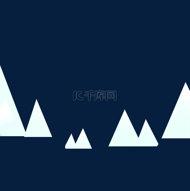 三角形雪山