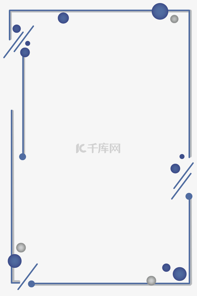 墨蓝色科技几何边框