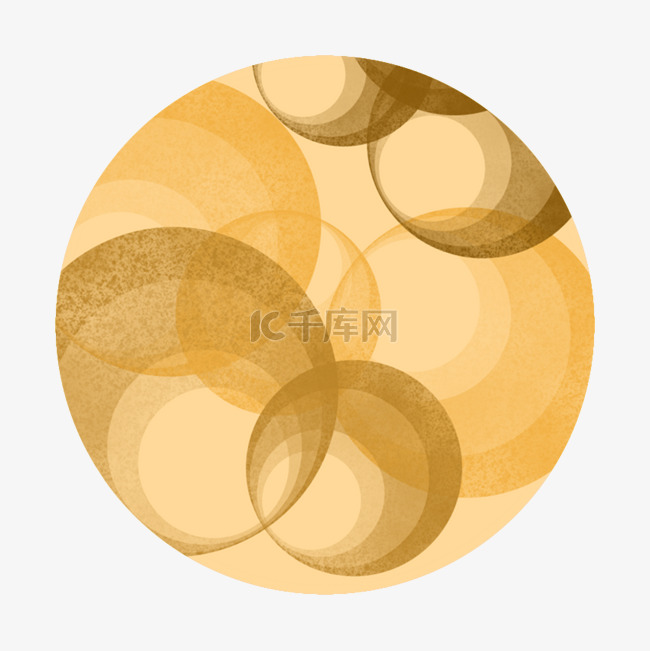 黄色沙漠抽象线条艺术球