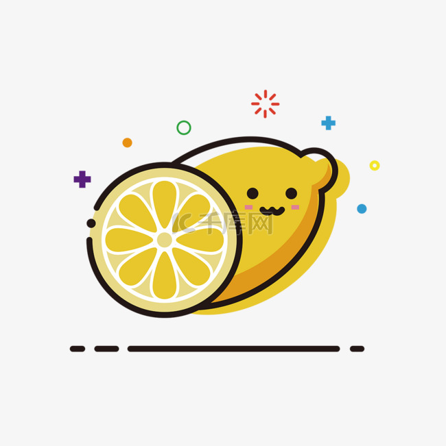 柠檬水果MBE卡通可爱的夏季热