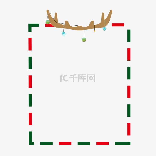 圣诞节漂亮的边框插画