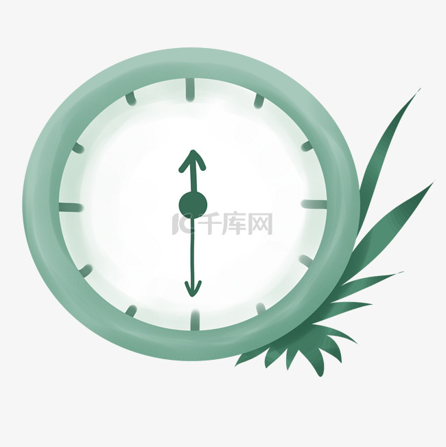 植物圆形时钟