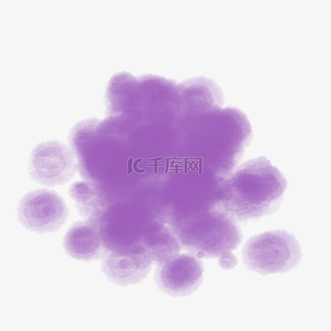 紫色水彩泼墨