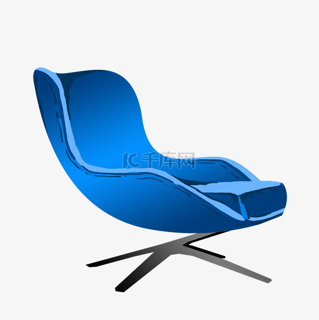 蓝色的躺椅