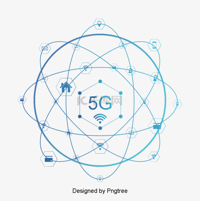蓝色5G互联网技术