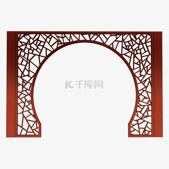 免抠中国风月亮拱门