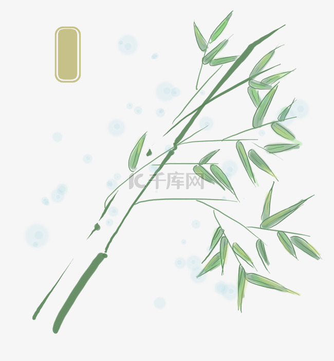 中国风古风淡彩竹子