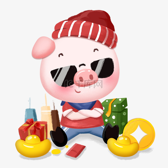2019己亥新年酷小猪