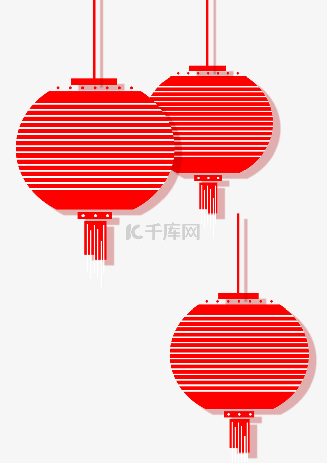 节日灯笼免抠PSD素材春节新年