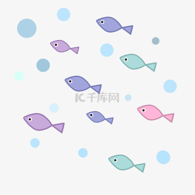鱼类保护自然气泡彩色