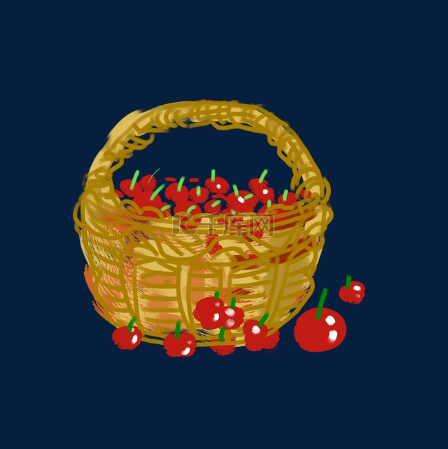 篮子水果樱桃