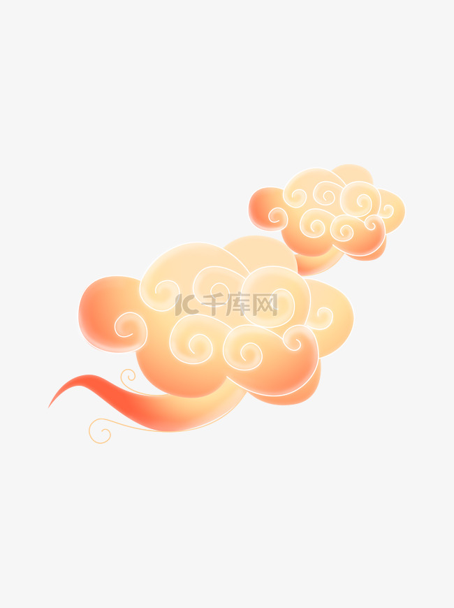 中国风祥云云彩手绘云朵古典装饰