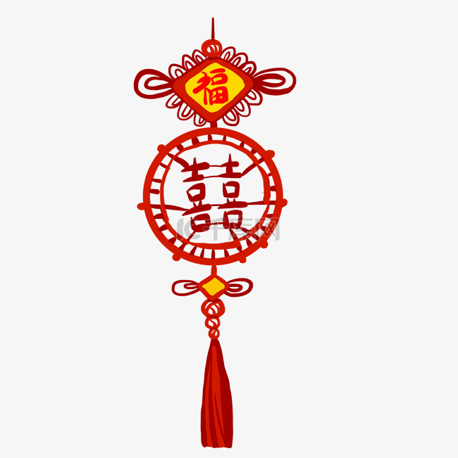 红色中国结装饰