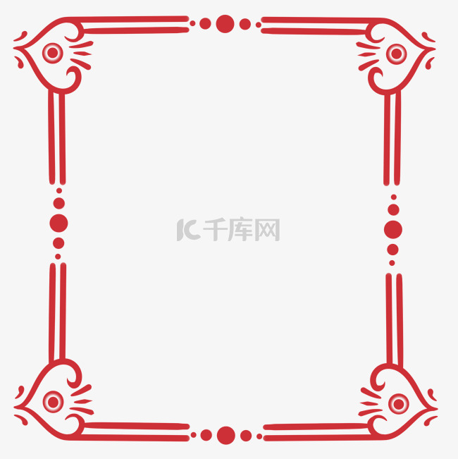 2019猪年红色中国风装饰边框