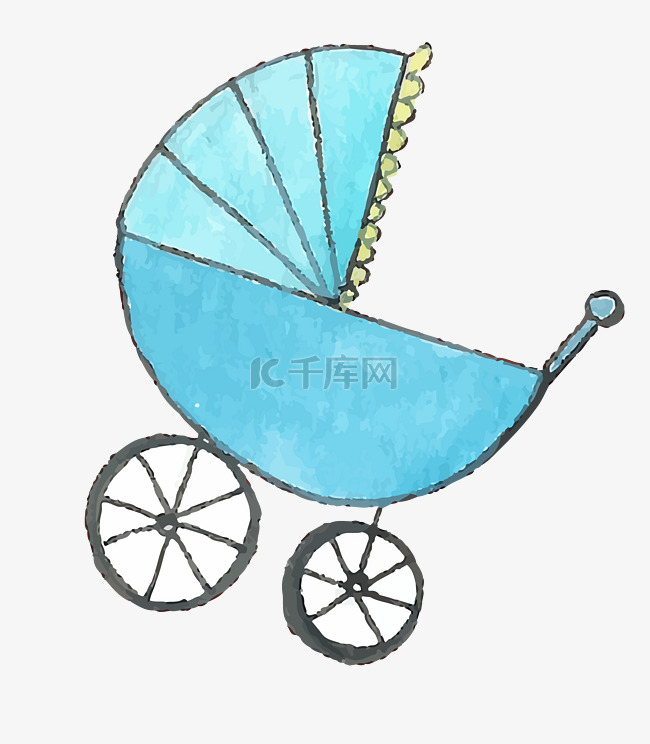 卡通母婴用品婴儿车设计