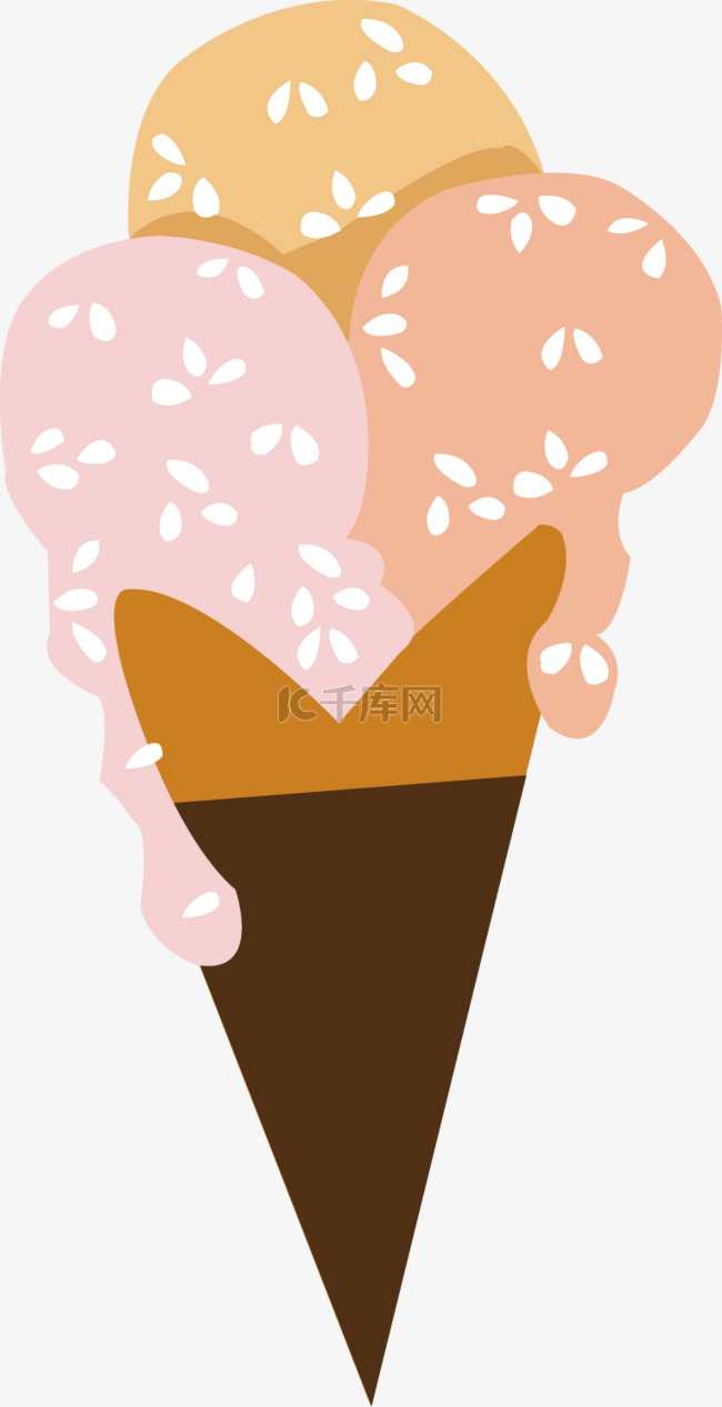 卡通冰淇淋矢量图