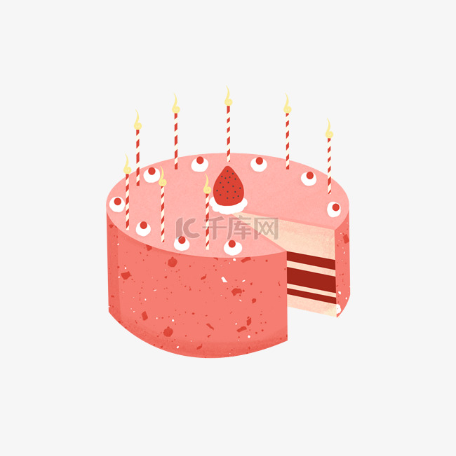 粉红色的蛋糕