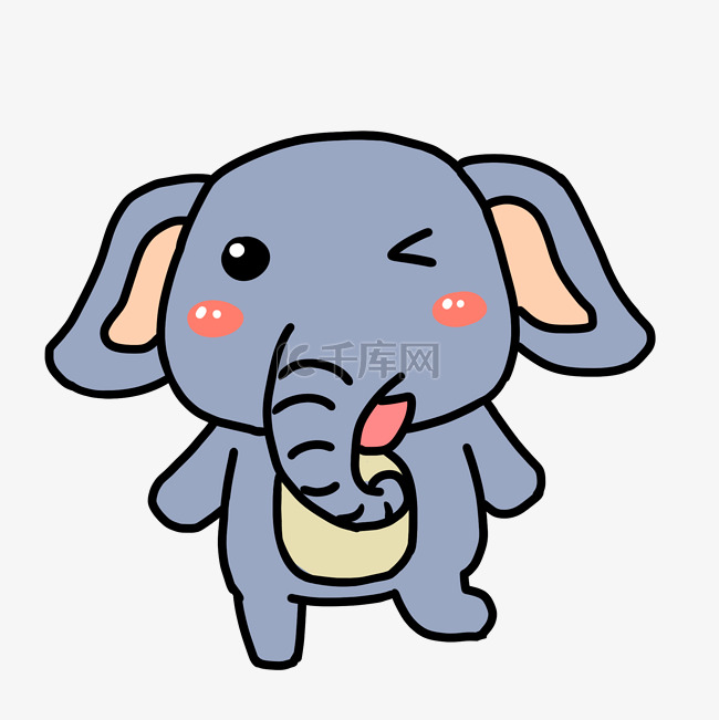 野生动物大象插画