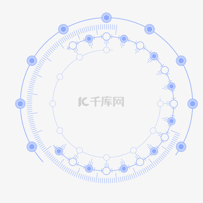 蓝色圆环渐变科技图