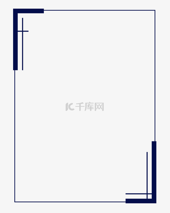 简约深蓝色四边形边框