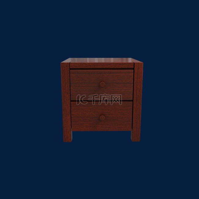 实木红木床头柜写实