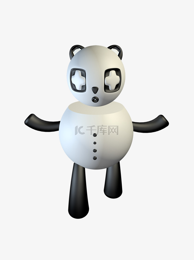 3D熊猫C4D熊玩具动物素材