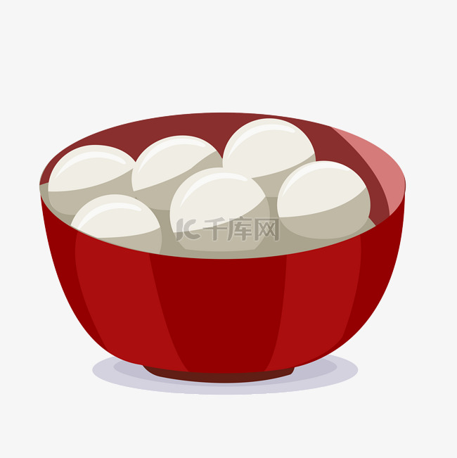 腊八节美味的汤圆插画